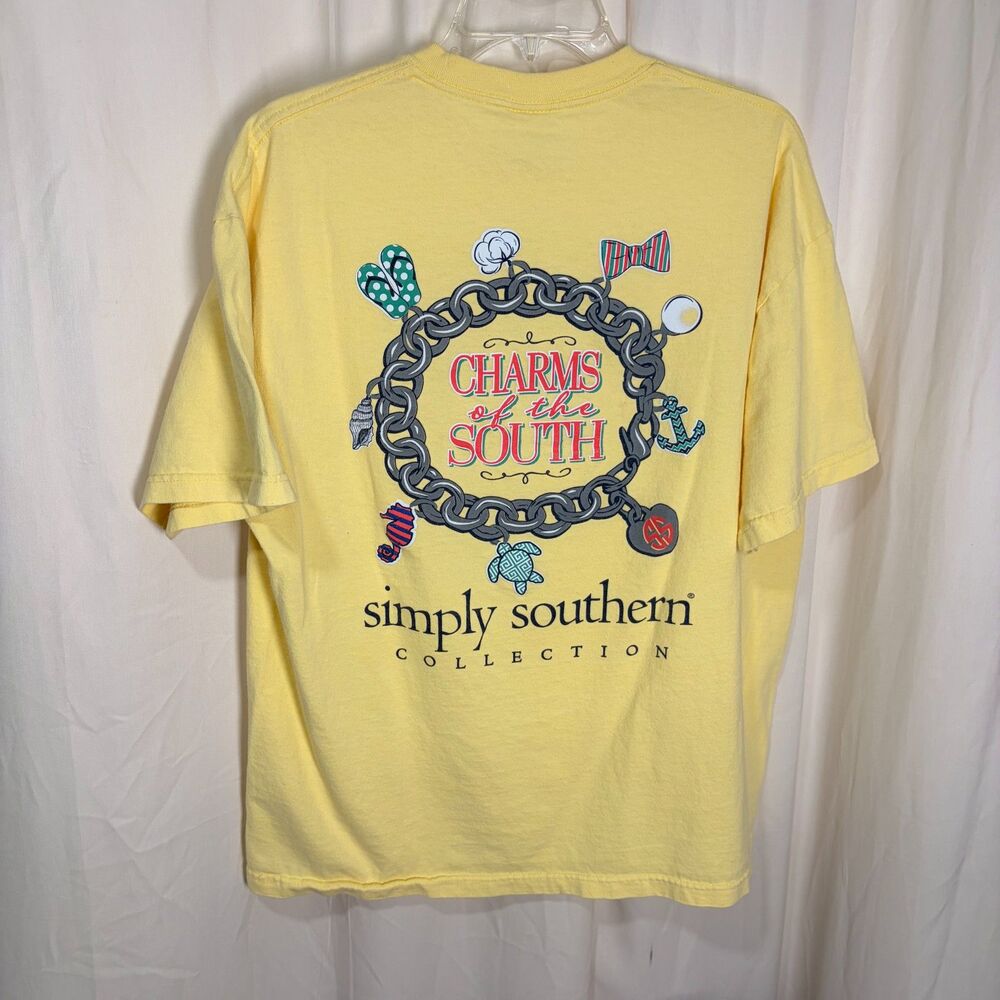 Simply Southern Charms of the South Graphic T-Shirt Yellow Size XL - Picture 4 of 5